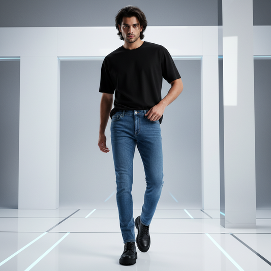 BLUE LIGHT WASH Slim Fit Jeans