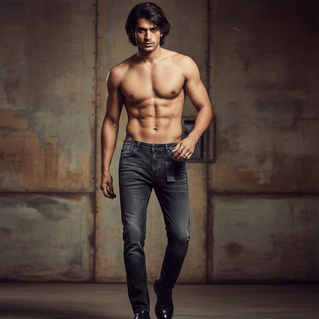 Charcoal Denim Jeans - Slim Straight SMG