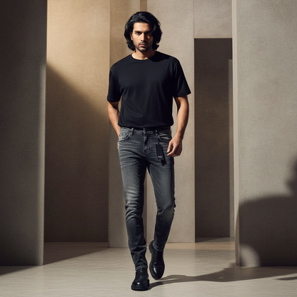 Charcoal Denim Jeans - Slim Straight SMG