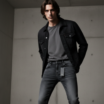 Charcoal Denim Jeans - Slim Straight SMG