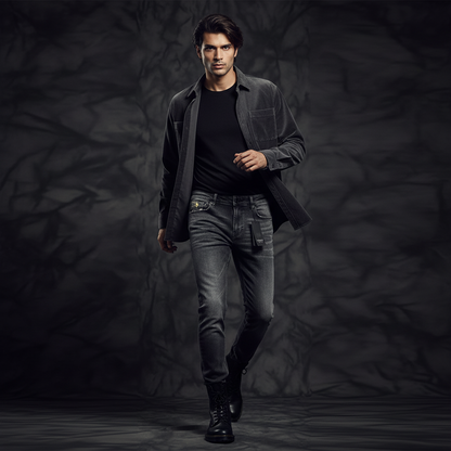 Charcoal Denim Jeans - Slim Straight SMG