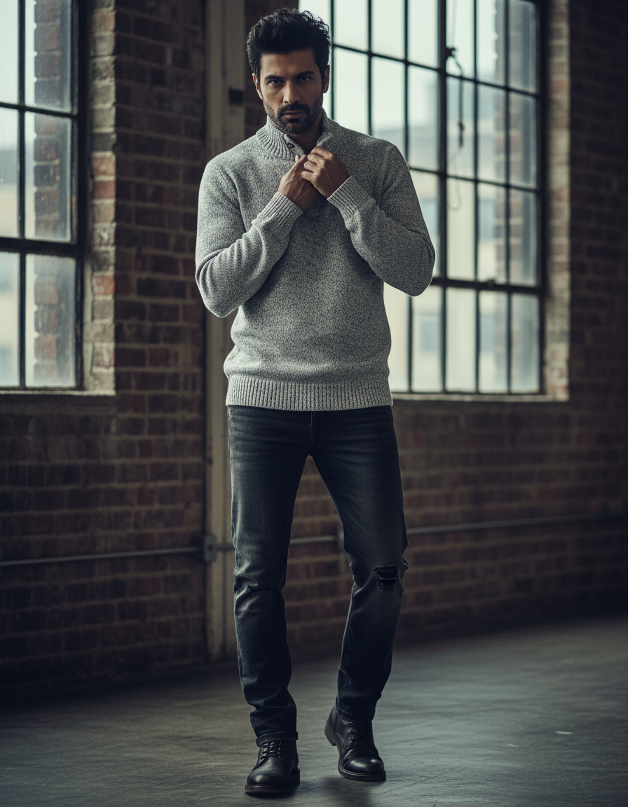 White Ciramic Heavy Sweater Button