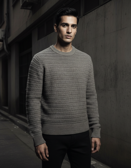 Vintage Dark Biege Brown  - woolen Sweater