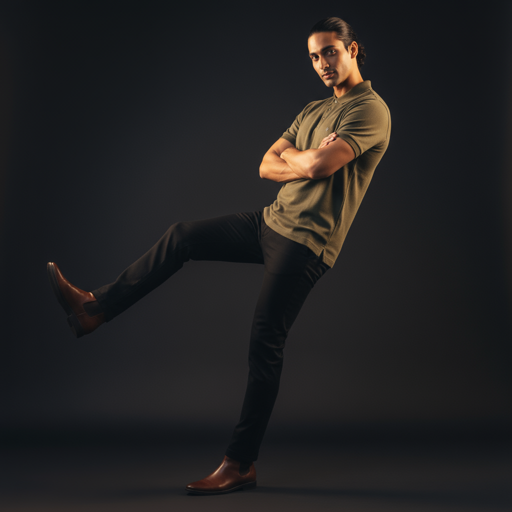 Olive Polo T Shirt