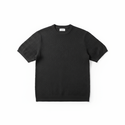 Black Round Neck - Knitted