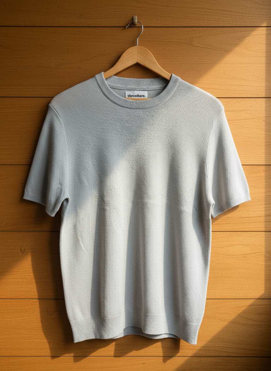 Grey Round Neck - Knitted