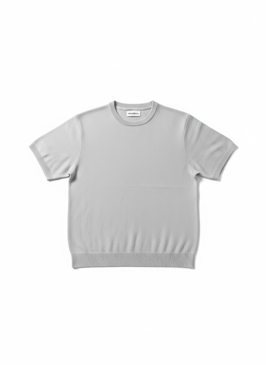Grey Round Neck - Knitted