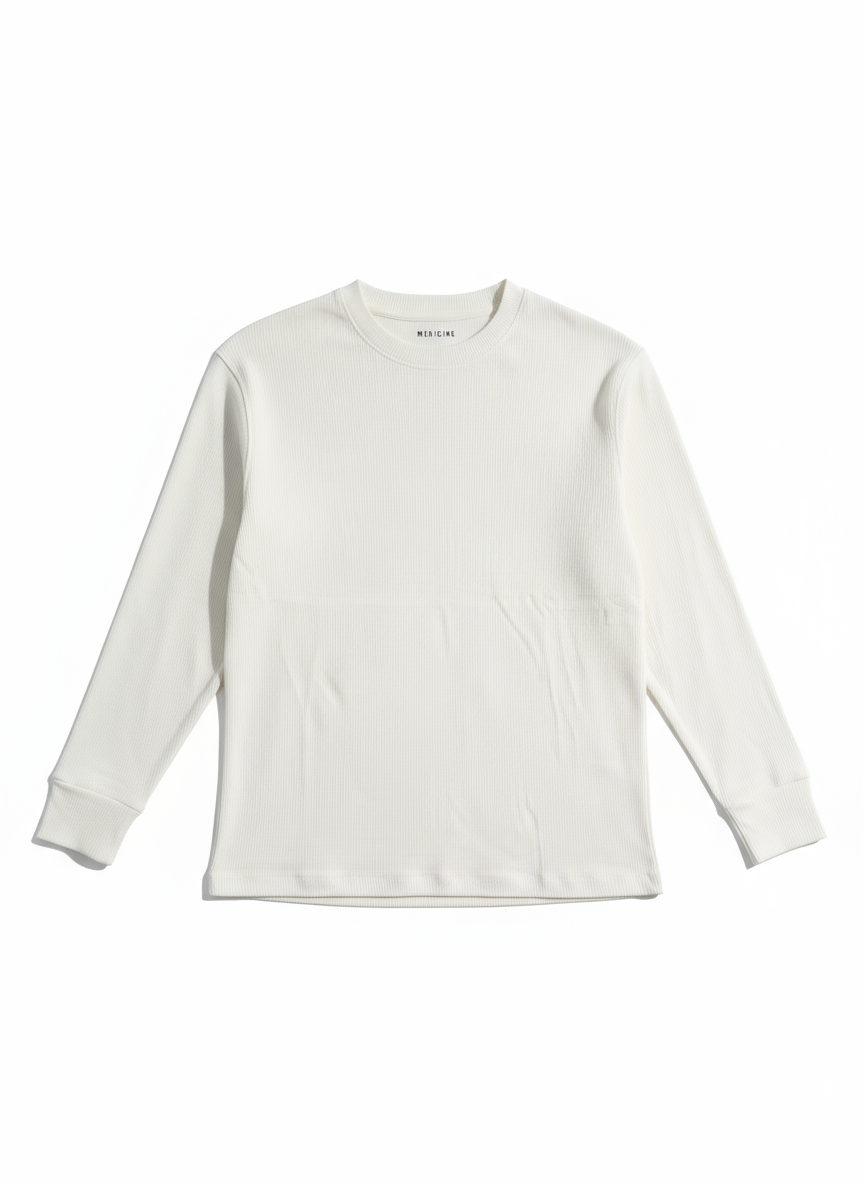 Ribbed White Tshirt