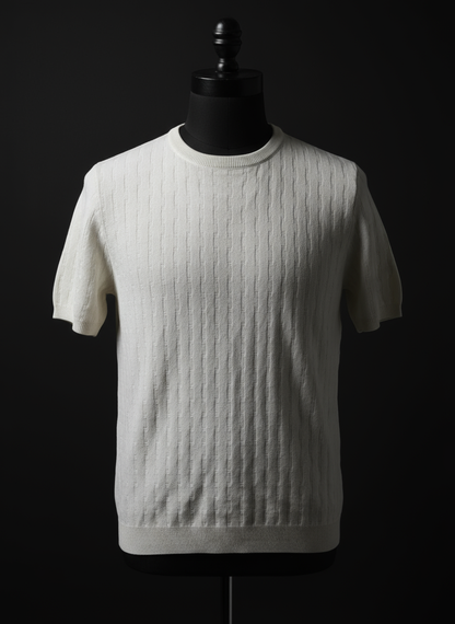 White - Knitted Layman Tshirt