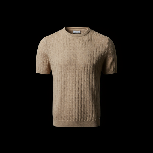 Beige - Knitted Tee Layman