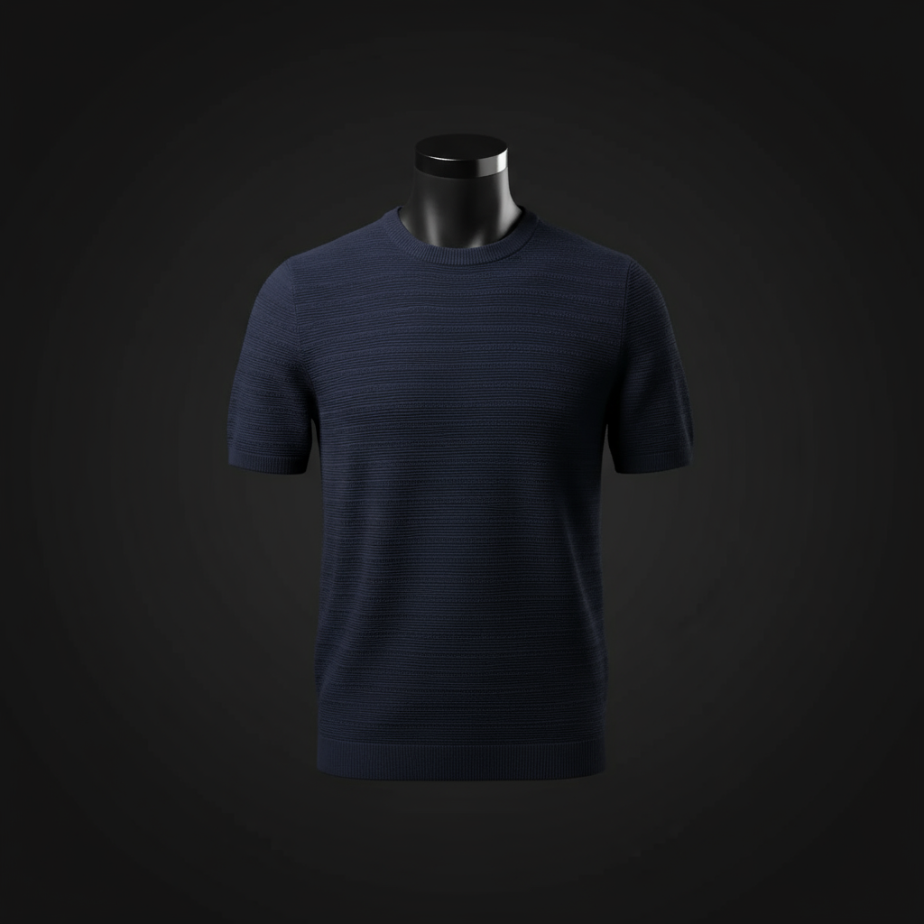 Nevy Blue - Knitted Tybor Round neck