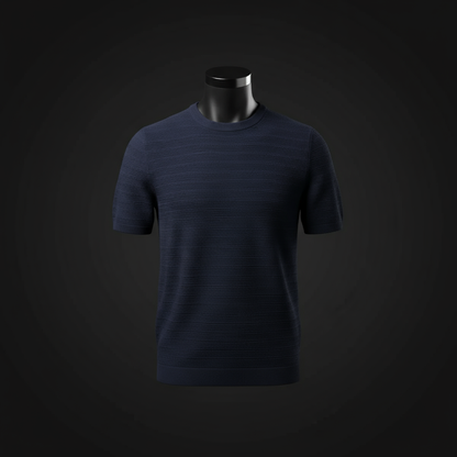 Nevy Blue - Knitted Tybor Round neck