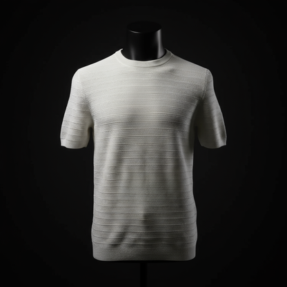 White - Knitted Tybor Round Neck