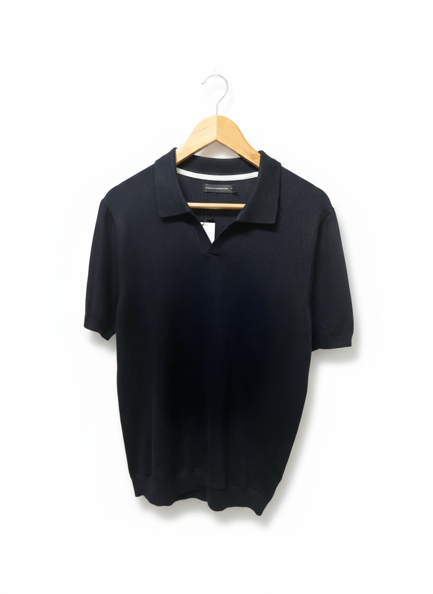 Black Ultra Premium Fabric V Neck