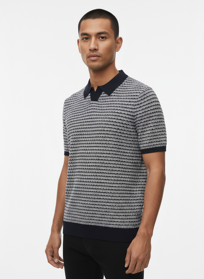 Nordale Navy Retro Style V Neck