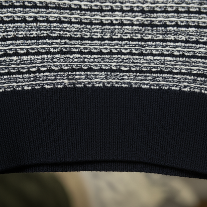 Nordale Navy Retro Style V Neck