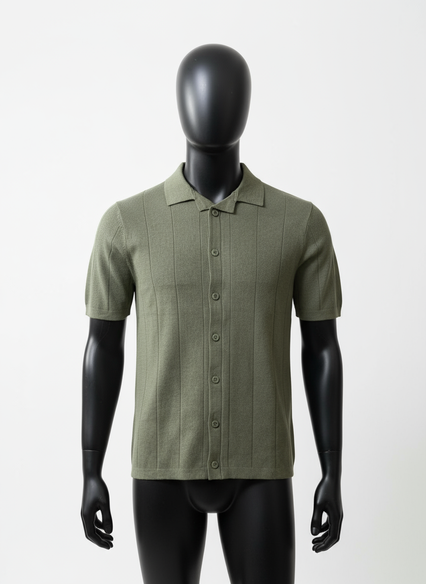 Olive BOWDEN Knitted Short Sleeve Cuban