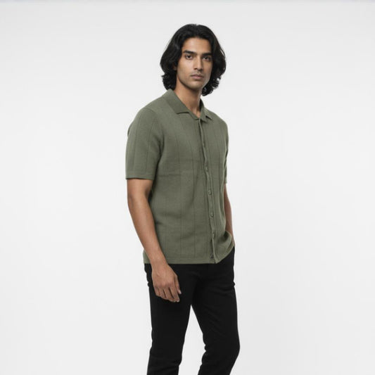 Olive BOWDEN Knitted Short Sleeve Cuban