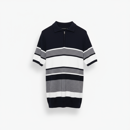NAVY BLUE + WHITE SIDE STRIPE