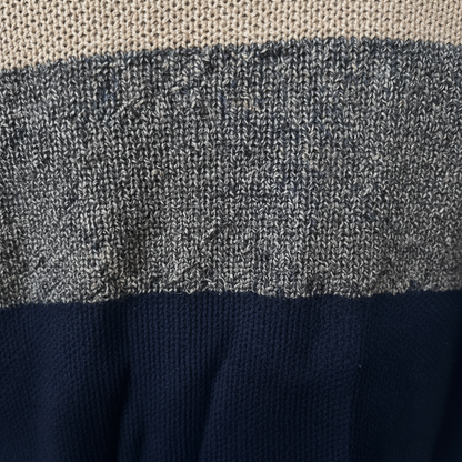 Heavy Sweater Beige ft Dark Navy Blue