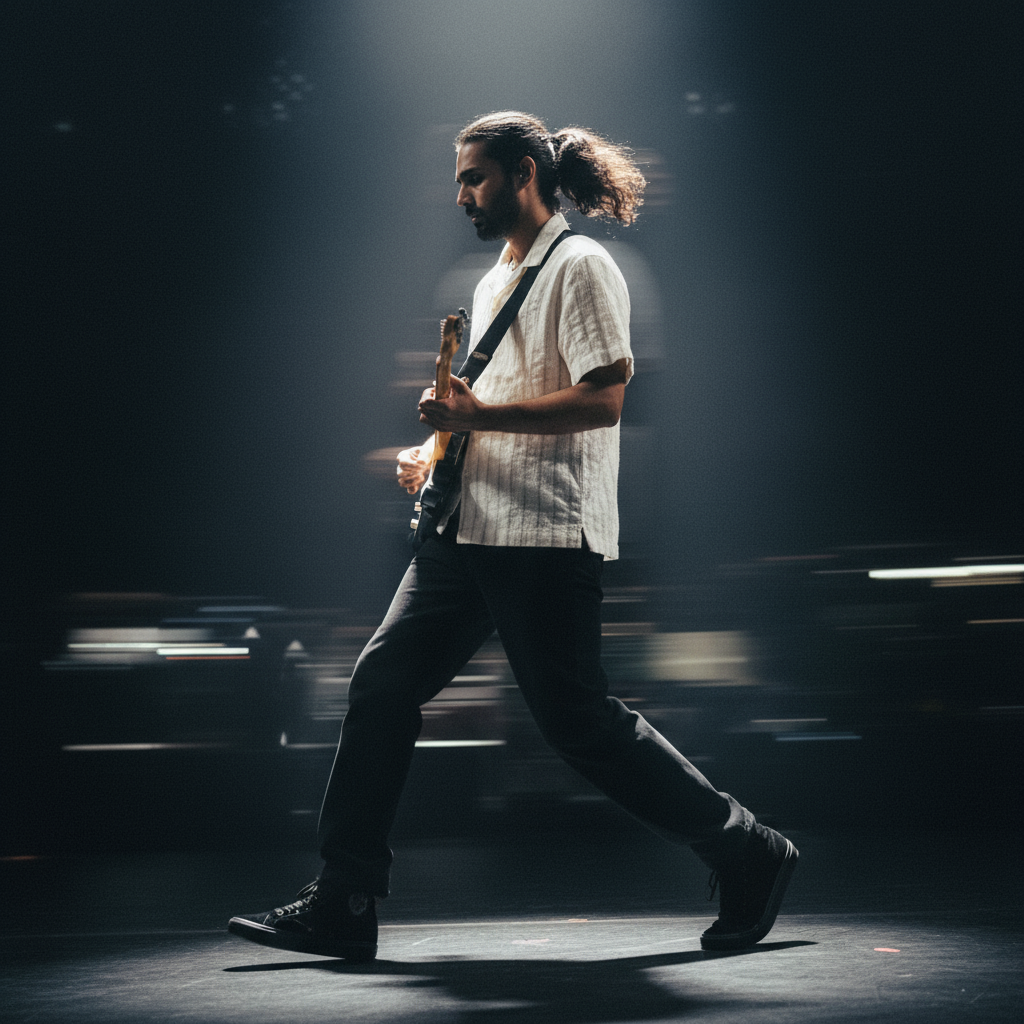 Baggy Shirt - White + Brown Stripe