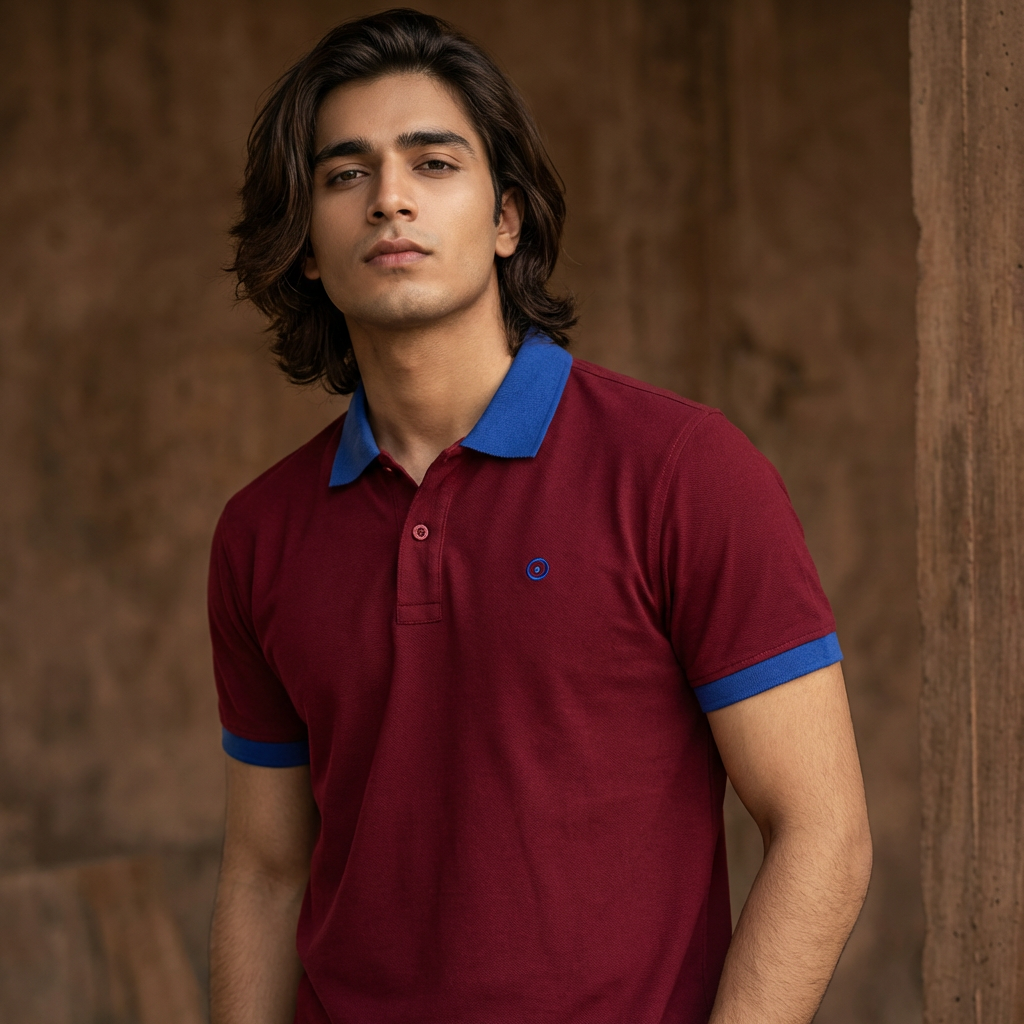 Maroon ft Blue + B&W Polo