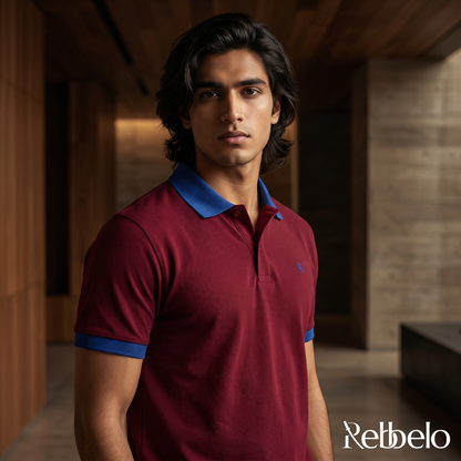 Maroon ft Blue + B&W Polo